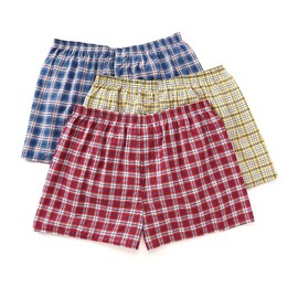 Fruit of the Loom Men's BigTartan Woven Boxer, Assorted, XX-Large(Pack of 3)
