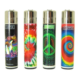 Bundle - 4 Items - Clipper Lighter Tie Dye"Trip" Collection