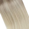 Sunny Clip in Hair Extensions Brown to Blonde Remy Human