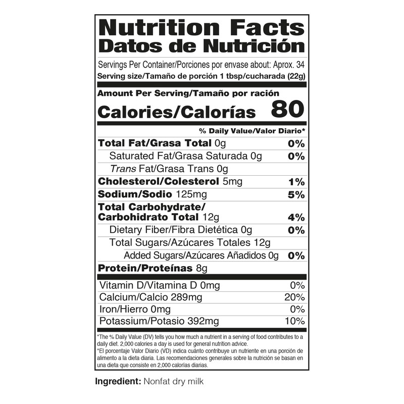 DairySky Nonfat Dry Milk Powder 26 Oz with Vitamins A