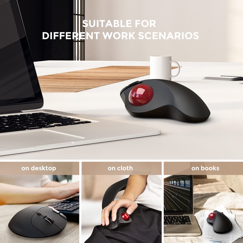 ECHTPower Trackball Mouse, Easy Thumb Control Ball Mouse, Precision and