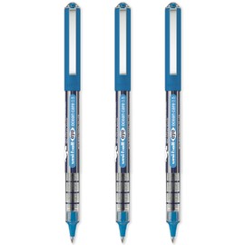 uni-ball Eye Ocean Care UB-150ROP Rollerball Pens - Micro 0.5mm Ballpoint Tip for Super Smooth Writing, Drawing, Art, Crafts and Colouring - Fade and Water Resistant - Pack of 3 Blue Ink