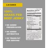 Organic Beef Jerky, 100% Grass-Fed, Peppered Flavor, 2.25 Ounce
