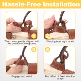 Shoulder Strap for Longchamp Women's Bag, Adjustable Shoulder Strap for Bags, Leather Strap, Carry Straps for Longchamp Mini Bag Straps, Bag Strap Extension (Width of Shoulder Strap 0.9 cm)