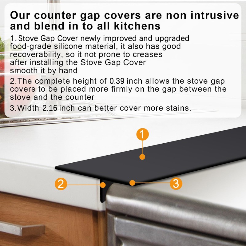 DSYJ Silicone Stove Gap Covers Strips for Kitchen Stove Top