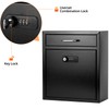 QWORK Versatile Secure Mailbox -Wall Mount Secured Postbox with Combination