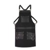 Tanner london Green Canvas Apron with Leather Pockets, 2 Large