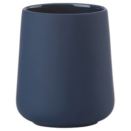 Zone Denmark Nova One Zahnputzbecher, Zahnbürstenbecher aus Keramik mit Soft Touch-Beschichtung, Durchm. 8 cm, Höhe 10 cm, Royal Blue