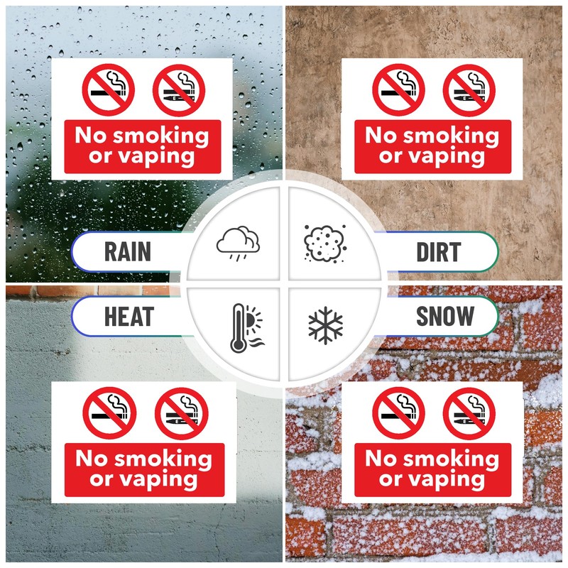 6 x No Smoking or Vaping Stickers – No Smoking