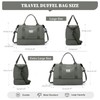 Weekender Bags for Women,Overnight Travel Duffel Bag with Shoes Compartment&