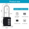 Diompirux Set of 2 Combination Lock with Shackle Long, 4