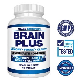 Brain Plus Arazo Nutrition 60caps Memoria, Enfoque, Claridad Sabor Sin sabor