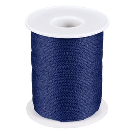 PATIKIL 1mm x 393feet Nylon String for Bracelets Braided Nylon Cord Nylon Thread for Wind Chime Beading Necklaces Blinds DIY Craft Jewelry Making, Dark Blue