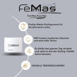 FemMas Pure Mat 50 ml Styling Wax for Matte Looks