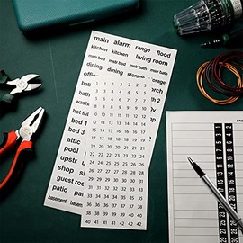 5 Pieces Circuit Breaker Box Labels Waterproof Fuse Box Sticker Circuit Breaker Directory Label Household Electric Panel Number Markers Adhesive Load Center Identification Sticker