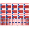 40 Removable Stickers: Puerto Rico Flag: Party Favors, Decals