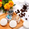 Juego de 20 tarros redondos de plástico para cosméticos con