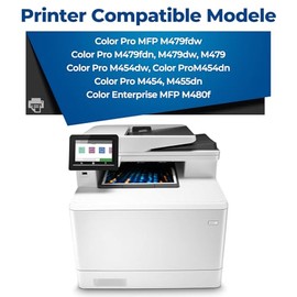 Cartuchos de tóner 414X de repuesto Pro MFP M479fdw M454dw para HP 414A 414X Toner (con chip) W2020A W2020X funciona para impresora Pro M479fdn M454dn M479 M454 Paquete de 4 (1BK+1C+1M+1Y)