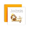 Huxters Birthday Card for Dad Him Men –Roarsome King Dad