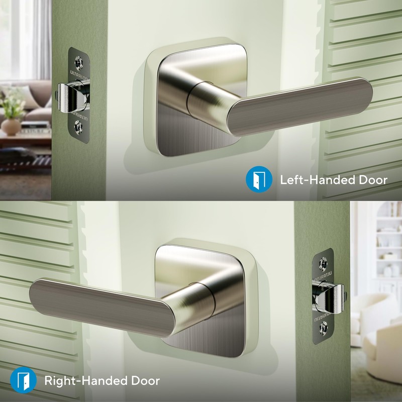 ULTRALOQ Passage Lever Door Handle, Reversible Handle No Lock for