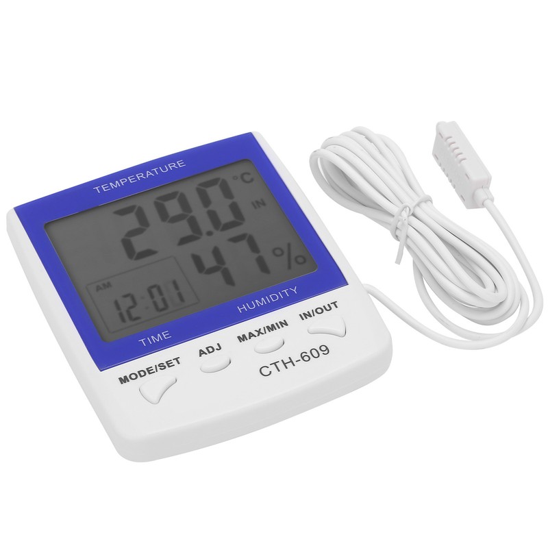 CTH‑609 Digital Thermometer Hygrometer Wall Mounted Temperature Humidity Meter for