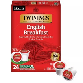Twinings English Breakfast Black Tea Single Serve K-Cups - 96 Count