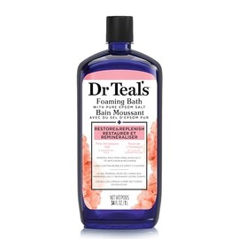 Restore and Replenish Foaming Bath - Pink Himalayan and Pure Epsom Salts by Dr Teals for Unisex - 34 oz Bubble Bath                                   