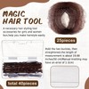 Blulu 65pcs Bun Hair Nets Invisible Elastic Edge Mesh and