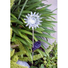 Ntertainment House Set of 1 Solar Garden Stake Lights with Color Changing LED or Regular White LED Landscape Path Lights (1 Piece) (Sunflower)