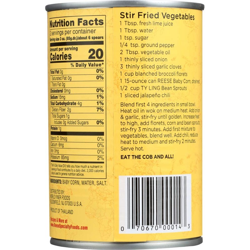 Reese Baby Corn/Tin, 15-ounces (Pack of12)