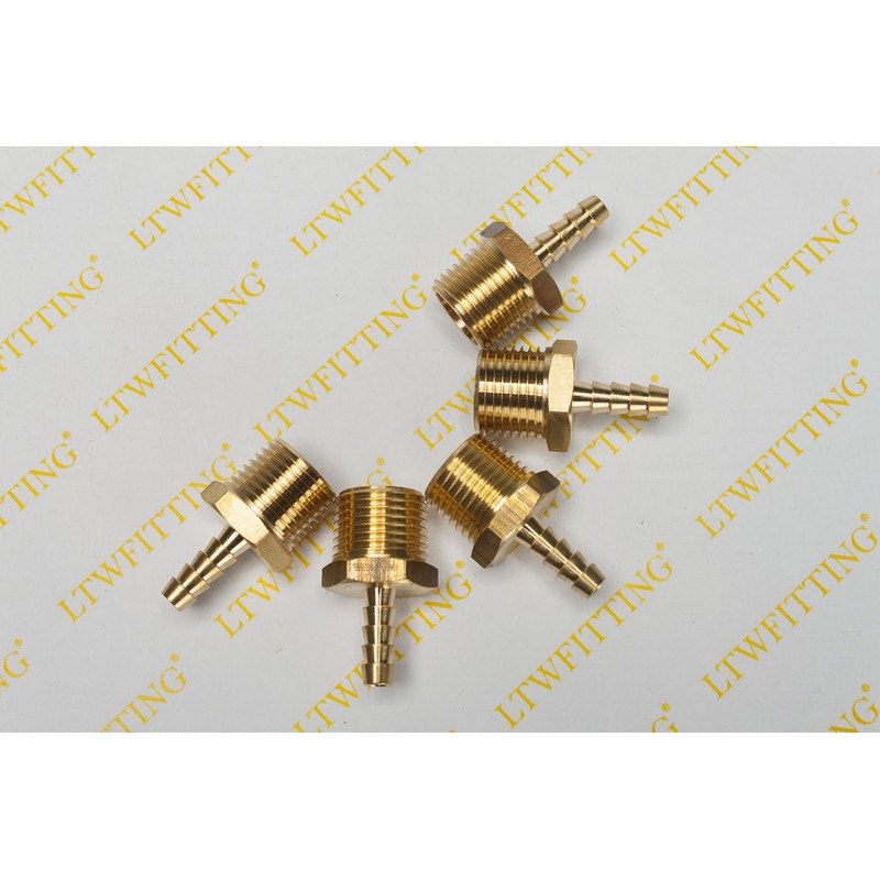 LTWFITTING Brass Barb Fitting Coupler/Connector 1/4-Inch(6mm) ID Hose x 1/2-Inch