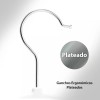 Magma Life 50 Ganchos para Ropa de Terciopelo, Gancho Plateado
