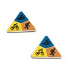 Triathlon Sports Icon Shoe Charms, Set of 2, Swimming Biking