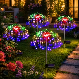 Solar Firework Garden Lights for Outdoor Decor – Waterproof Dandelion Fairy Lights for Lawn & Patio