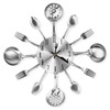 CIGERA 14" Kitchen Cutlery Wall Clock with Forks and Spoons