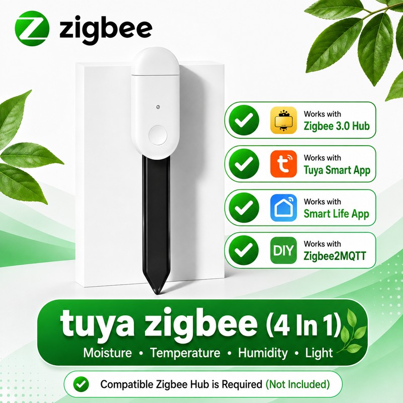Zigbee 3.0 Soil Moisture Sensor for Smart Plant Care –