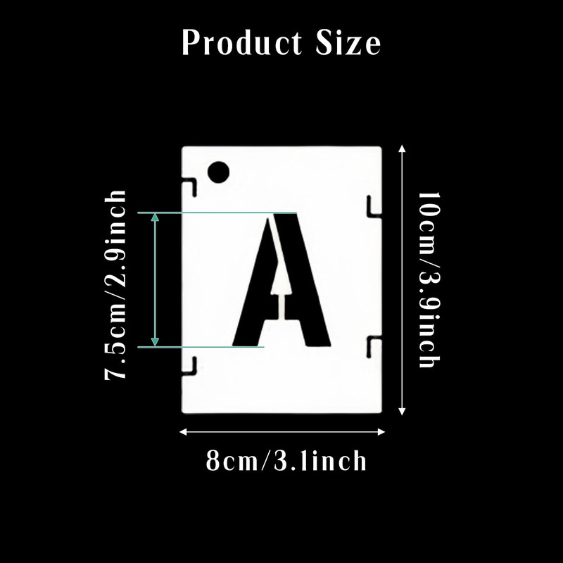 Versatile 42-Piece Letter Stencil Set - Reusable Stencils for Crafts,