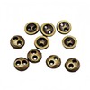 20 PCS 2 Hole Mini Metal Round Buttons Small Bread