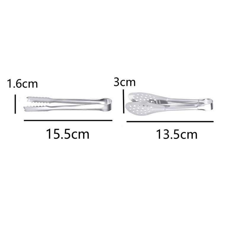 Stainless Steel Dessert Tongs,Perfect for BBQ, Steak Bread Buffet Salad