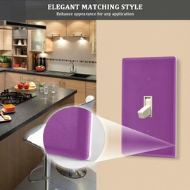 Purple Duplex Outlet Covers Wall Plate Light Switch Cover Plates 2 Gang Kitchen Home Decor H4.53 xL2.76 inch