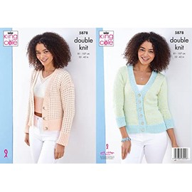 King Cole Ladies Double Knit DK Knitting Pattern Womens Cardigans & Top (5878)