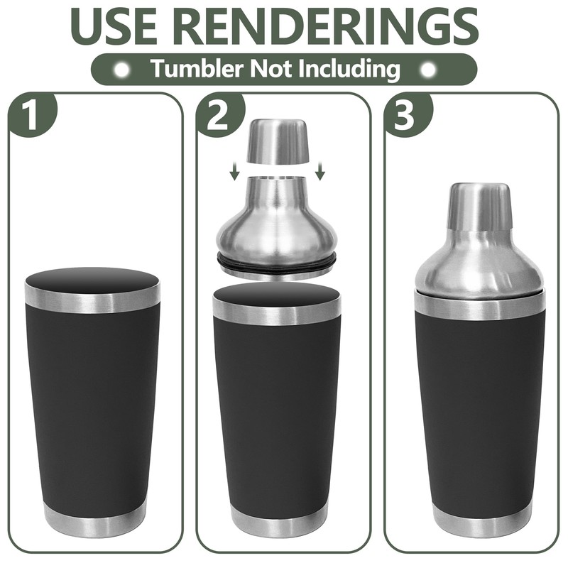 KEUYE Cocktail Shaker Lid Compatible With YETI Rambler 20oz/Tumbler 20oz/16oz