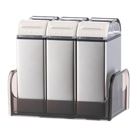 Il Pregio Double Spice Stainless Steel Seasoning Jar Shaker - 2 in 1 Salt and Pepper Dispenser with Adjustable Pour Holes (3)