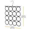 Whitmor Folding Scarf/Accessory Hanger, Black & Chrome, 0. 47 x