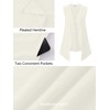 Heymoments Cardigan for Women White Small Draped Open-Front Sleeveless Lightweight