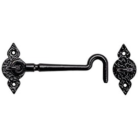 National Hardware N100-054 6" Spear Gate Hook Black Finish with Weatherguard