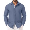 Sailwind Men's Denim Button Down Shirts Long Sleeve Chambray Stretch
