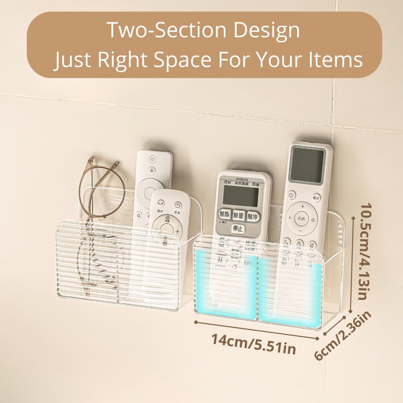 LINFIDITE Adhesive TV Remote Control Holder Wall Mount TV Remote