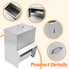 Metal Trough Feeder with Lid - 10lb Capacity,Compatible with Chicken