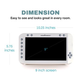 Screaming Meanie Forte Alarm Clock - Extra Large 9” Display, 6 Programmable Extra Loud Alarms, Memory Backup, Night Dimmer, Designed for Elderly, Impaired Vision